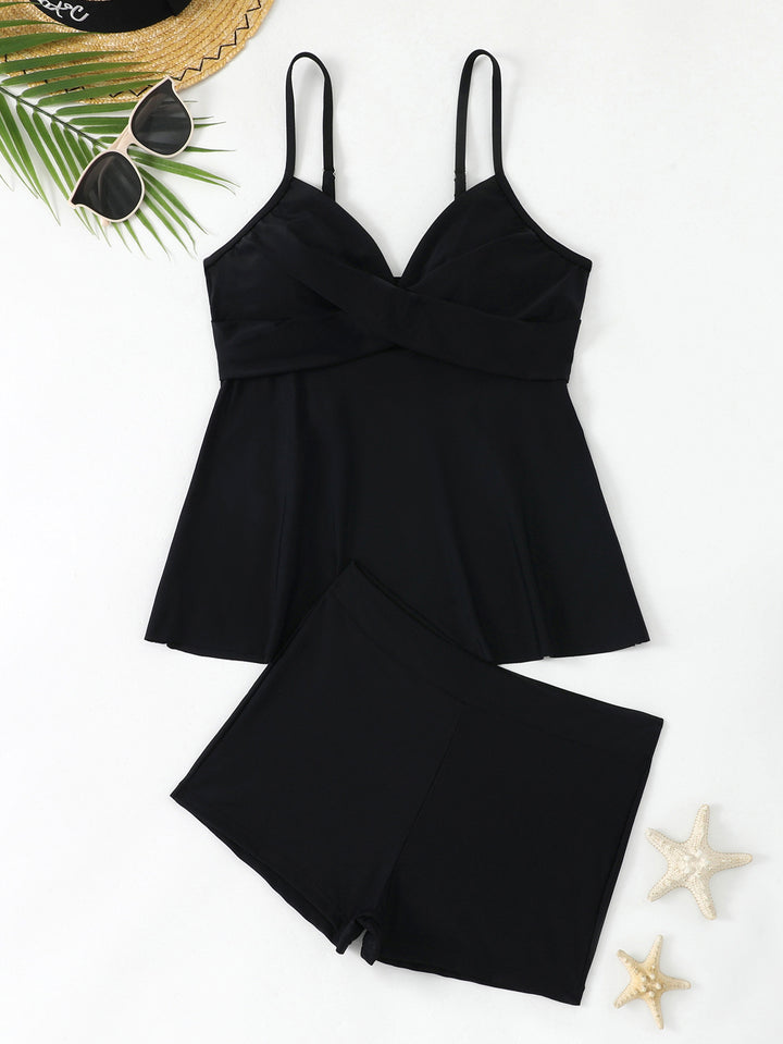 Damen Tankini-Set mit Polka-Dot-Muster und komfortablen Shorts Drune