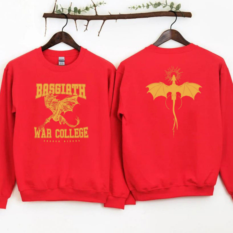 Damen Sweatshirt mit kreativem Drachenmotiv und einzigartigem College-Design Drune
