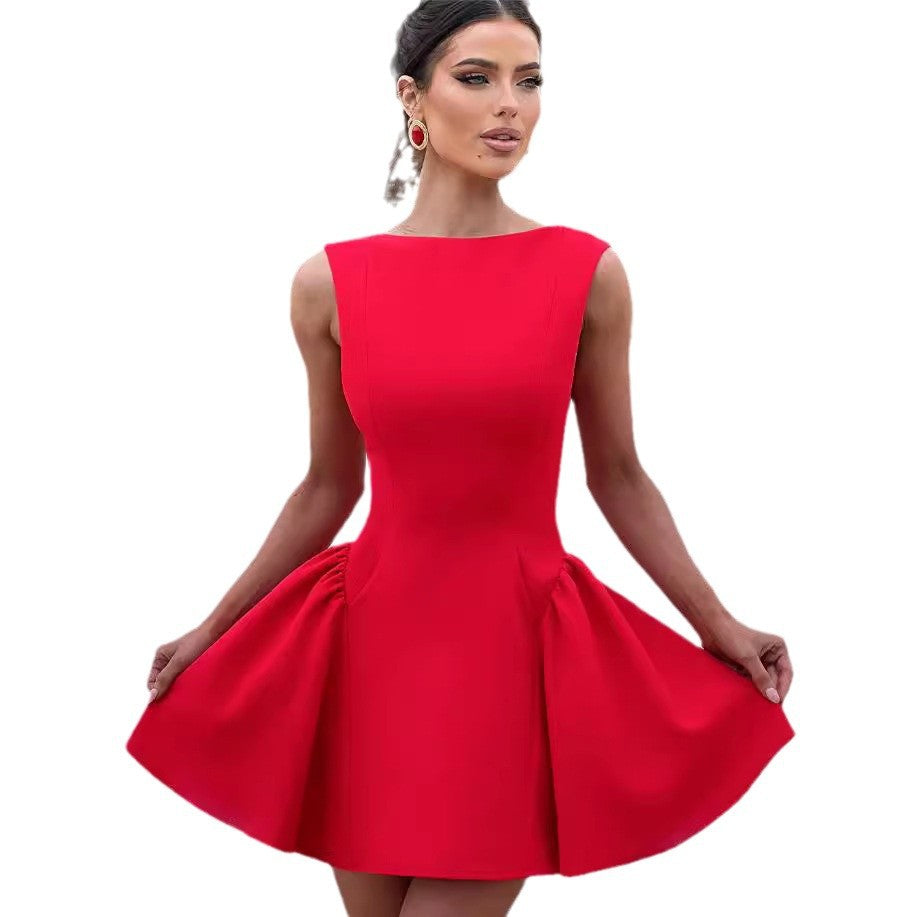 Damen Kleid mit A-Linien Schnitt und eleganter Silhouette Drune