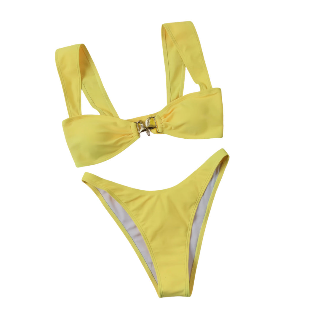 Damen Bikini-Set mit elegantem Knoten-Detail und hochwertigem Bindemuster Drune