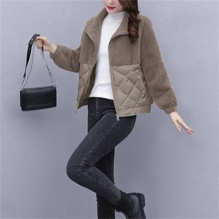 Damen vielseitige Fleecejacke mit Steppdetail und eleganten Bündchen Drune