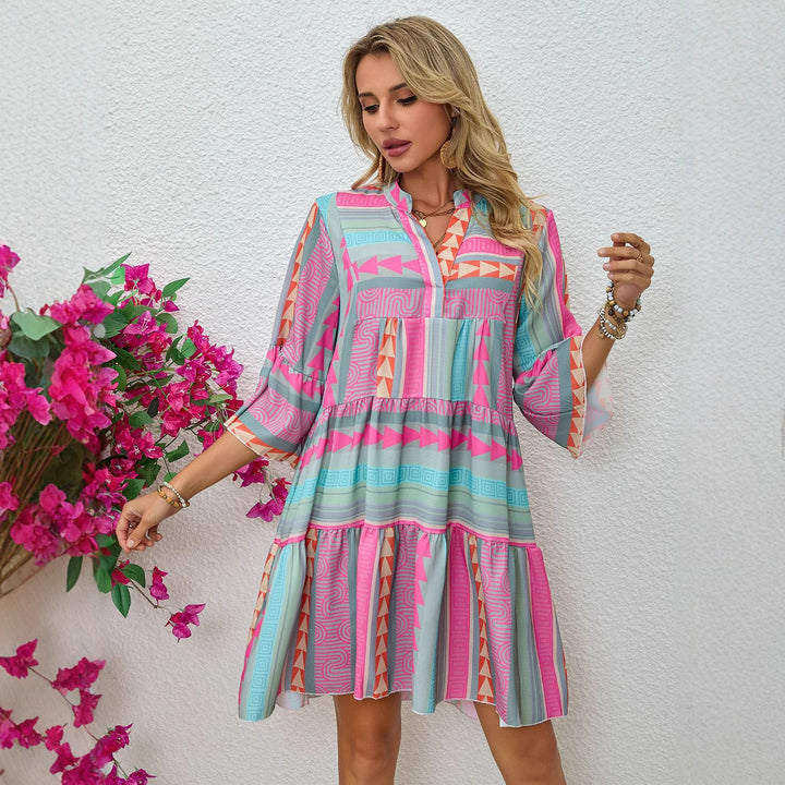 Damen Sommer Kleid Drune