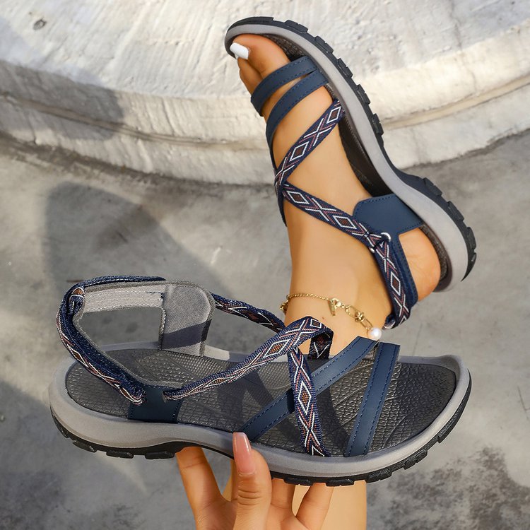 Damen Sportliche Trekking-Sandalen mit verstellbarem Riemen und gepolsterter Sohle Drune