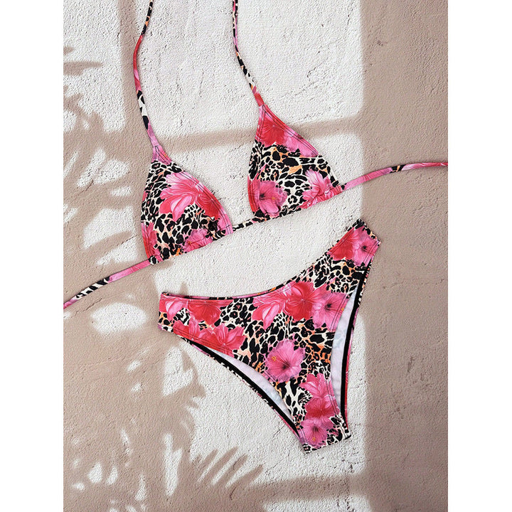 Damen Triangel-Bikini mit schickem Leo-Muster Drune