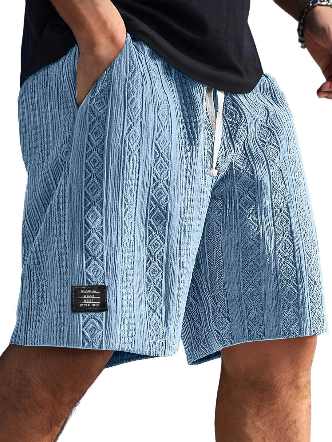 Herren Stilvolle Freizeithosen im lässigen Strickdesign Drune