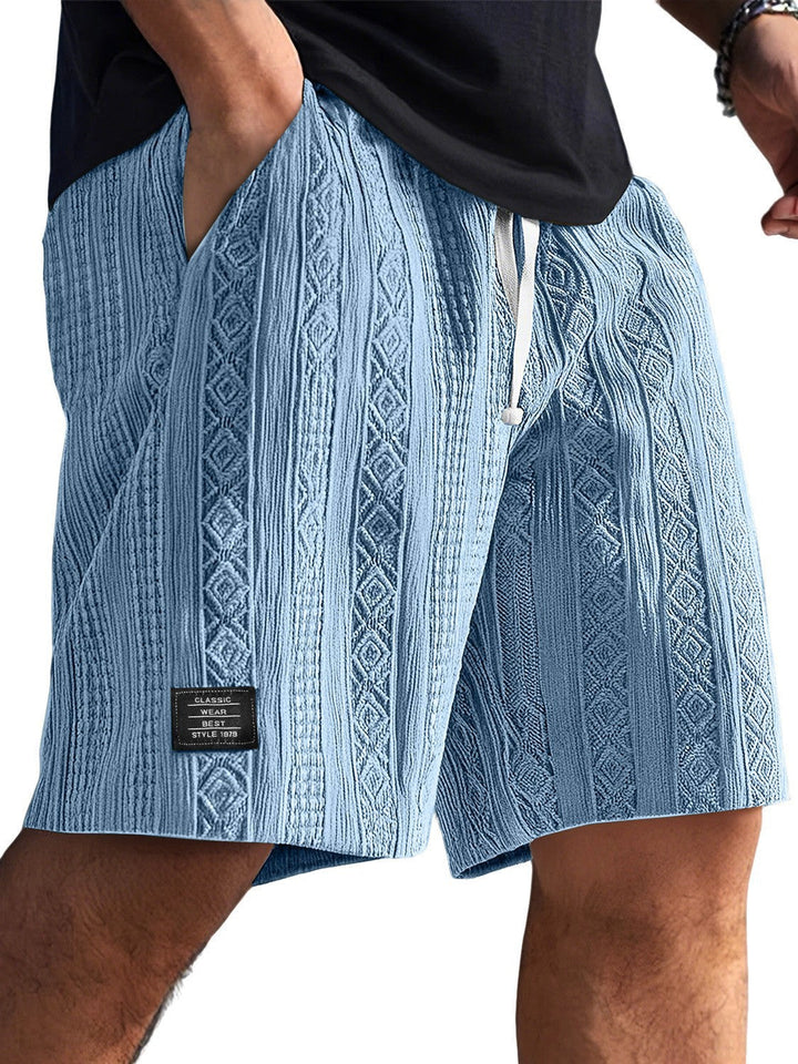 Herren Stilvolle Freizeithosen im lässigen Strickdesign Drune