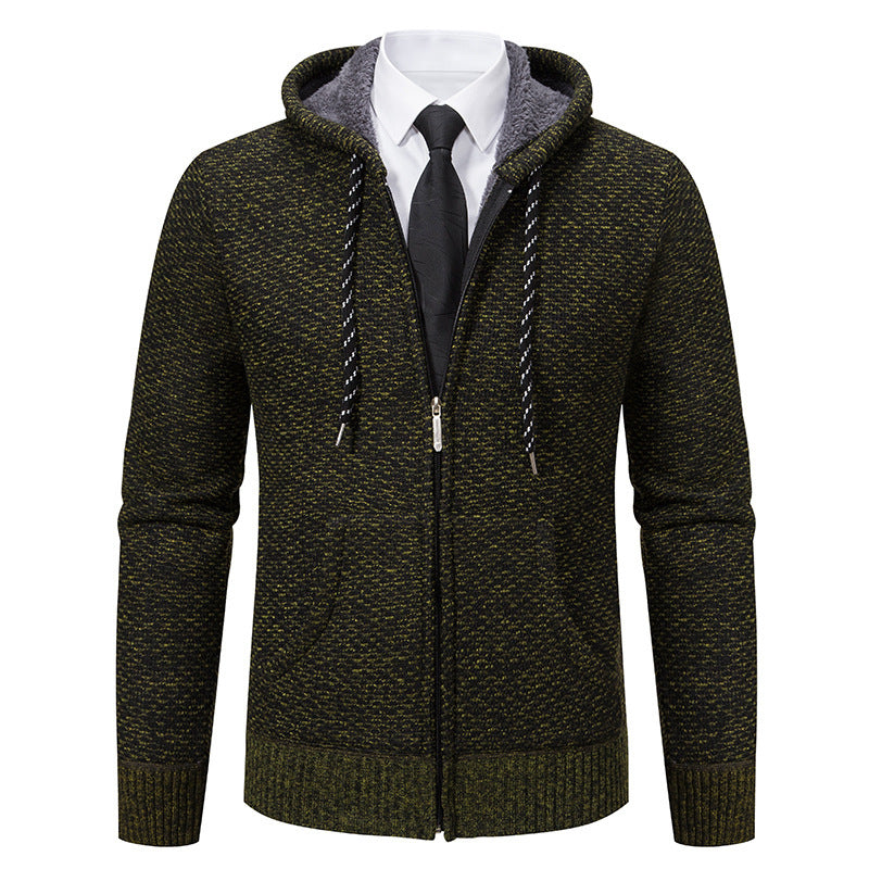 Herren stylische Kapuzenjacke mit weichem Innenfutter und eleganten Akzenten Drune