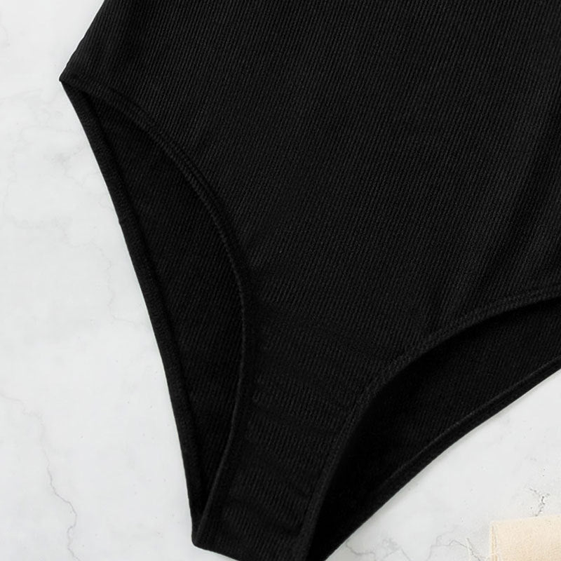 Damen eleganter einteiliger Badeanzug mit Rüschendetails Drune