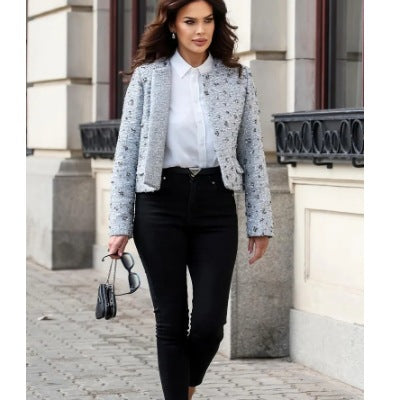 Damen elegante Jacke mit strukturiertem Design Drune