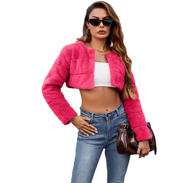 Damen kurz geschnittene Fleecejacke Drune