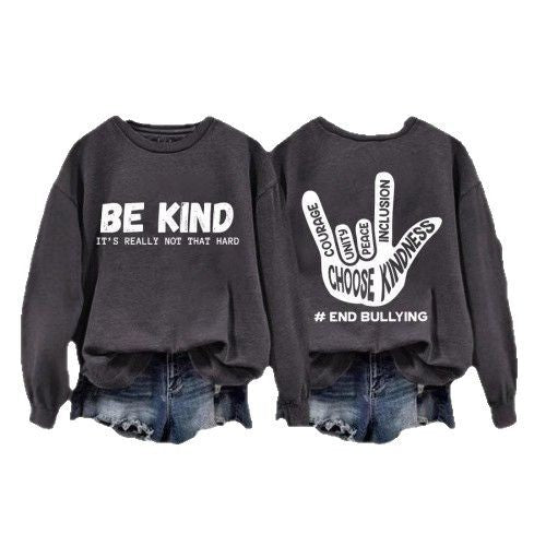 Damen Sweatshirt mit positiver Botschaft und kreativem Handdesign Drune