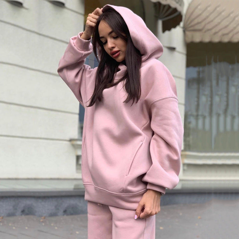 Damen Sportliches Hoodie- und Jogginghose-Set Drune