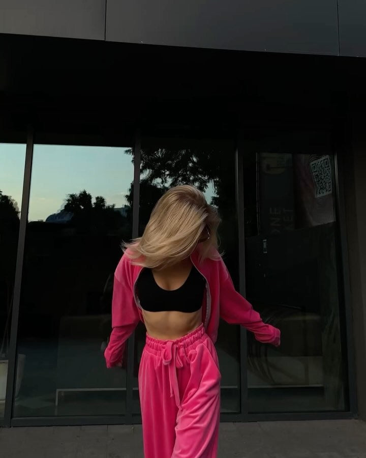 Damen Velours Jogginganzug Drune
