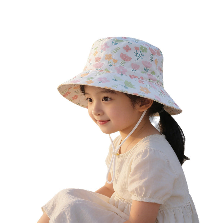 Unisex nan Kinder-Sonnenhut mit hohem UV-Schutz verstellbarem Kinnband und atmungsaktiver Baumwollqualität  Drune