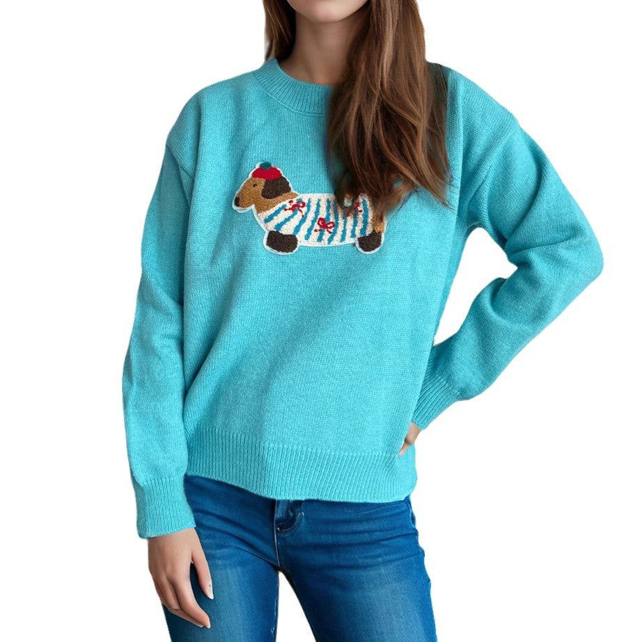 Damen Pullover mit niedlichem Tiermotiv und hochwertiger Strickqualität Drune