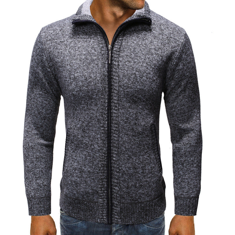Herren Strickjacke mit Stehkragen und praktischen Taschen Drune