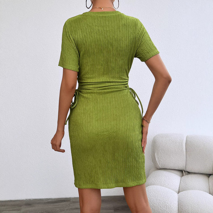 Damen Figurumspielendes Kleid mit Seitenschnürung Drune