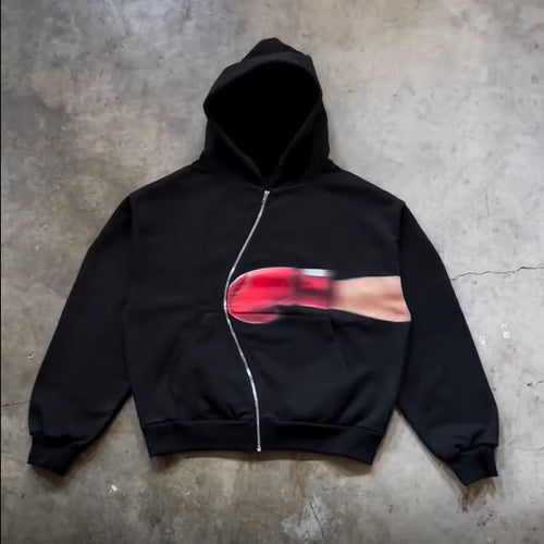 Damen Hoodie mit innovativem grafischem Design Drune