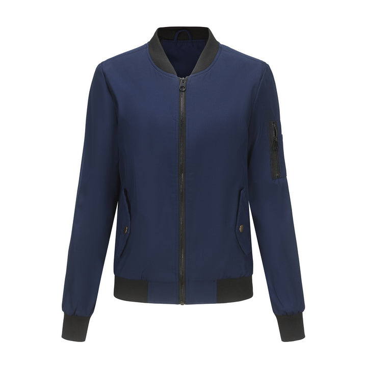 Damen nan leichte Bomberjacke mit Ärmeltasche, kontrastbündchen und sportiver Passform Drune