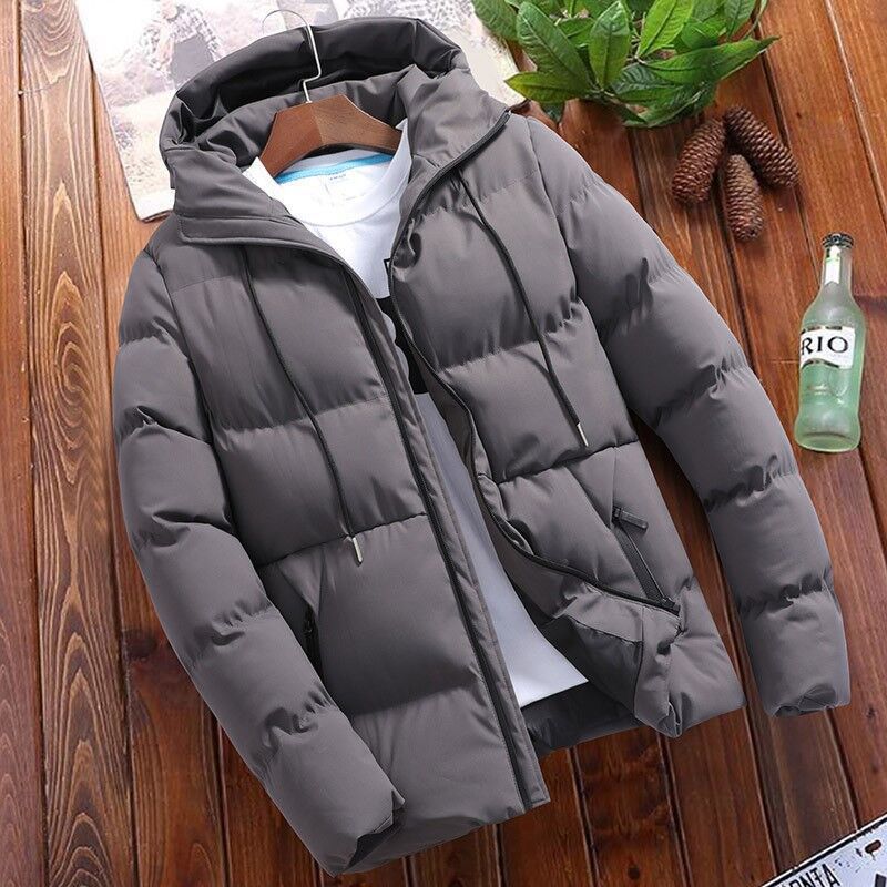 Herren nan gesteppte Thermo-Steppjacke mit Kapuze und winddichter, wasserabweisender Polyesterhülle Drune