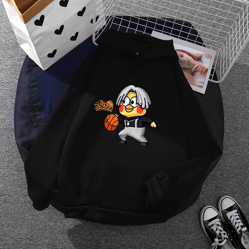 Damen Hoodie mit kreativem Basketball-Motiv Drune