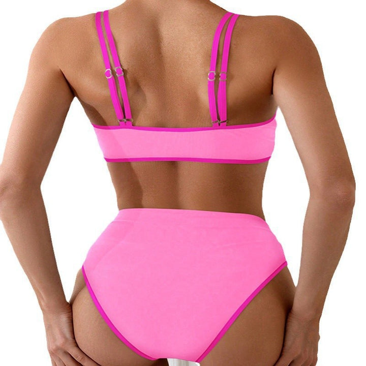Damen Bikini-Set mit raffiniertem Knoten-Design und hohem Taillenslip Drune
