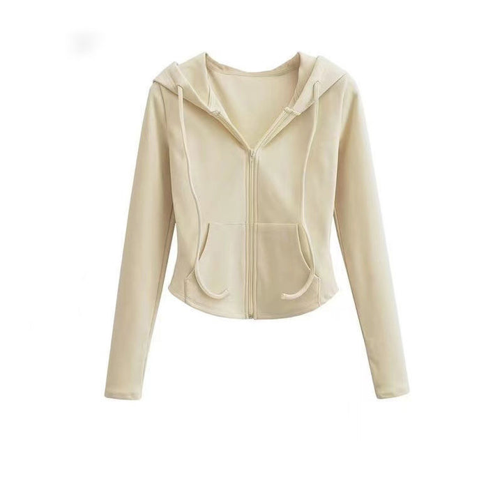 Damen modischer Kapuzenpullover mit praktischem Reißverschluss Drune