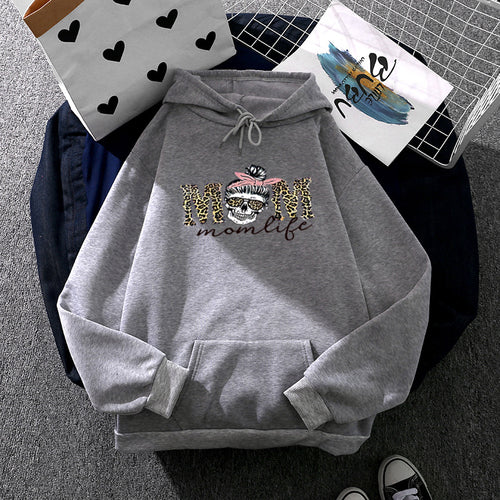 Damen Hoodie mit kreativem Totenkopf-Design Drune