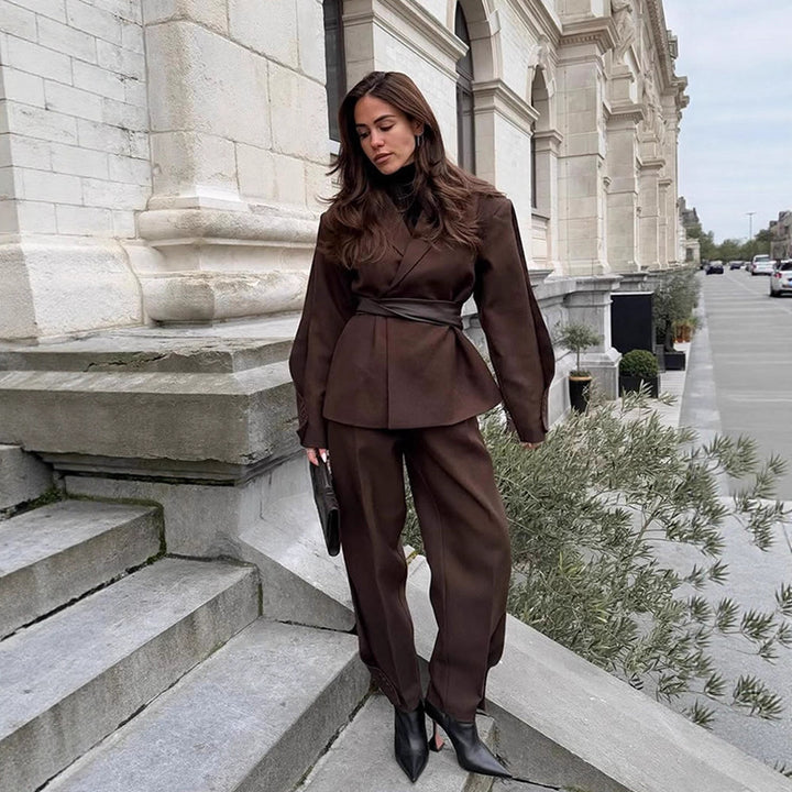 Damen elegantes Blazer Outfit Drune