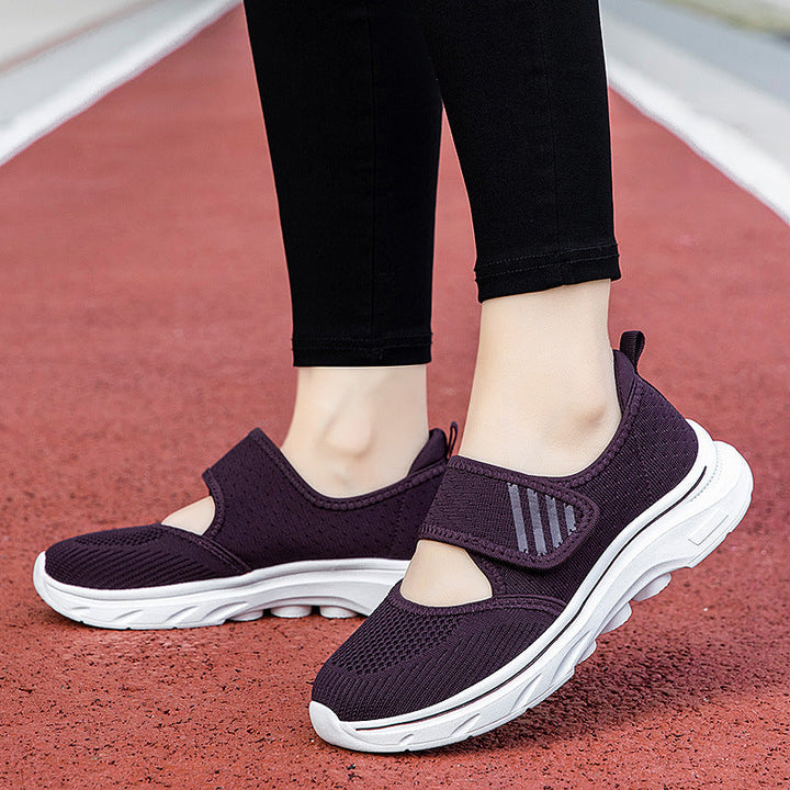 Damen Leichte Komfort-Sneaker mit Klettverschluss Drune