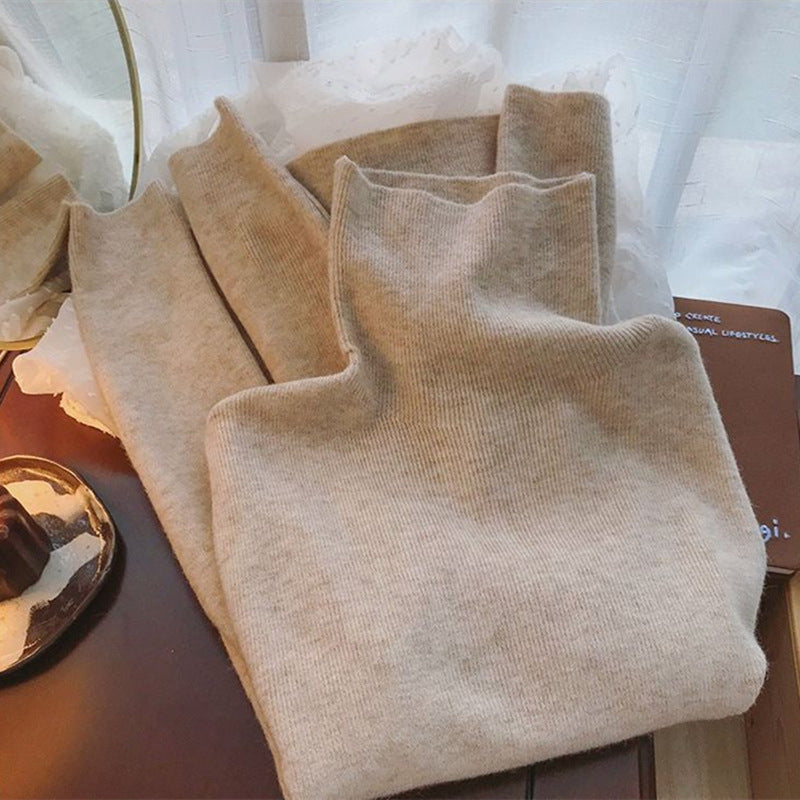 Damen Stehkragenpullover aus feinem Rippstrick Drune