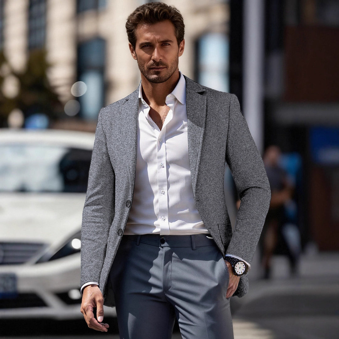 Herren eleganter Business-Anzugblazer mit schmaler Passform Drune