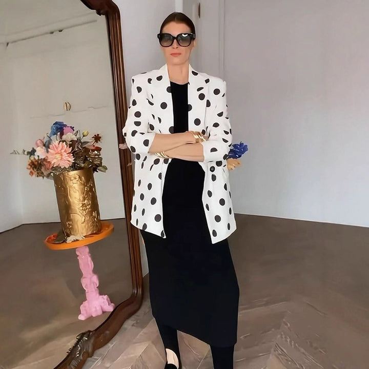 Damen modischer Blazer mit Punkten Drune