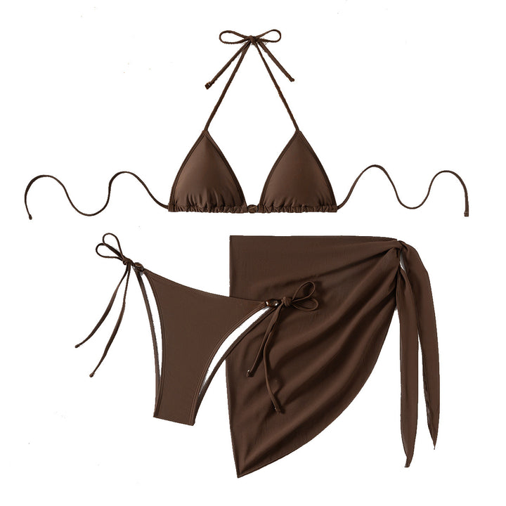 Damen Bikini-Set mit verstellbaren Trägern und elegantem knotendem Unterteil Drune