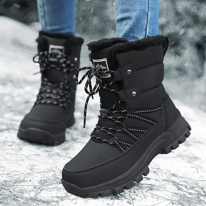 Damen isolierte Winterstiefel mit rutschfester Sohle und kuscheligem Innenfutter Drune