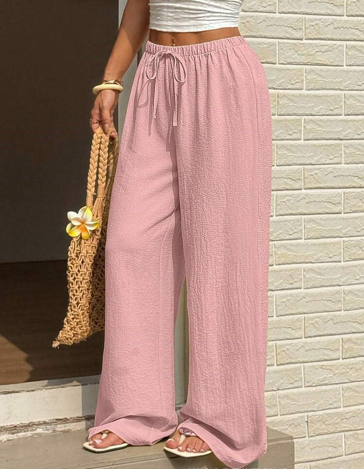 Damen Leichte Palazzohose mit elastischem Bund Drune