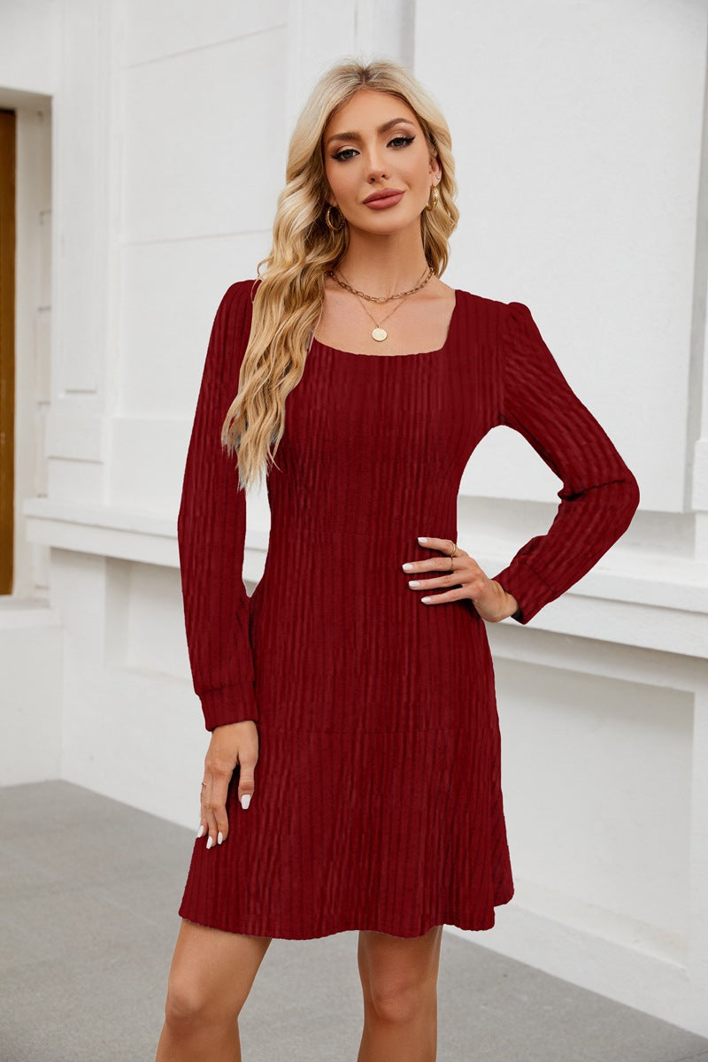 Damen gestricktes Midikleid Drune