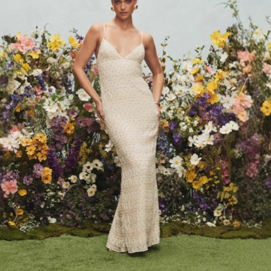Damen elegantes Maxikleid Drune