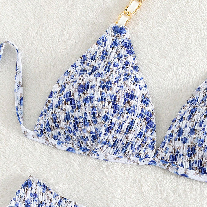Damen Triangel-Bikini mit eleganten Kettenverzierungen Drune