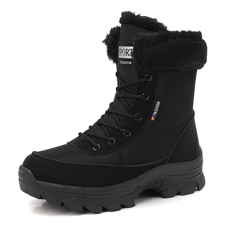 Damen winterliche Outdoor-Stiefel mit wärmeisolierendem Futter und rutschfester Sohle Drune