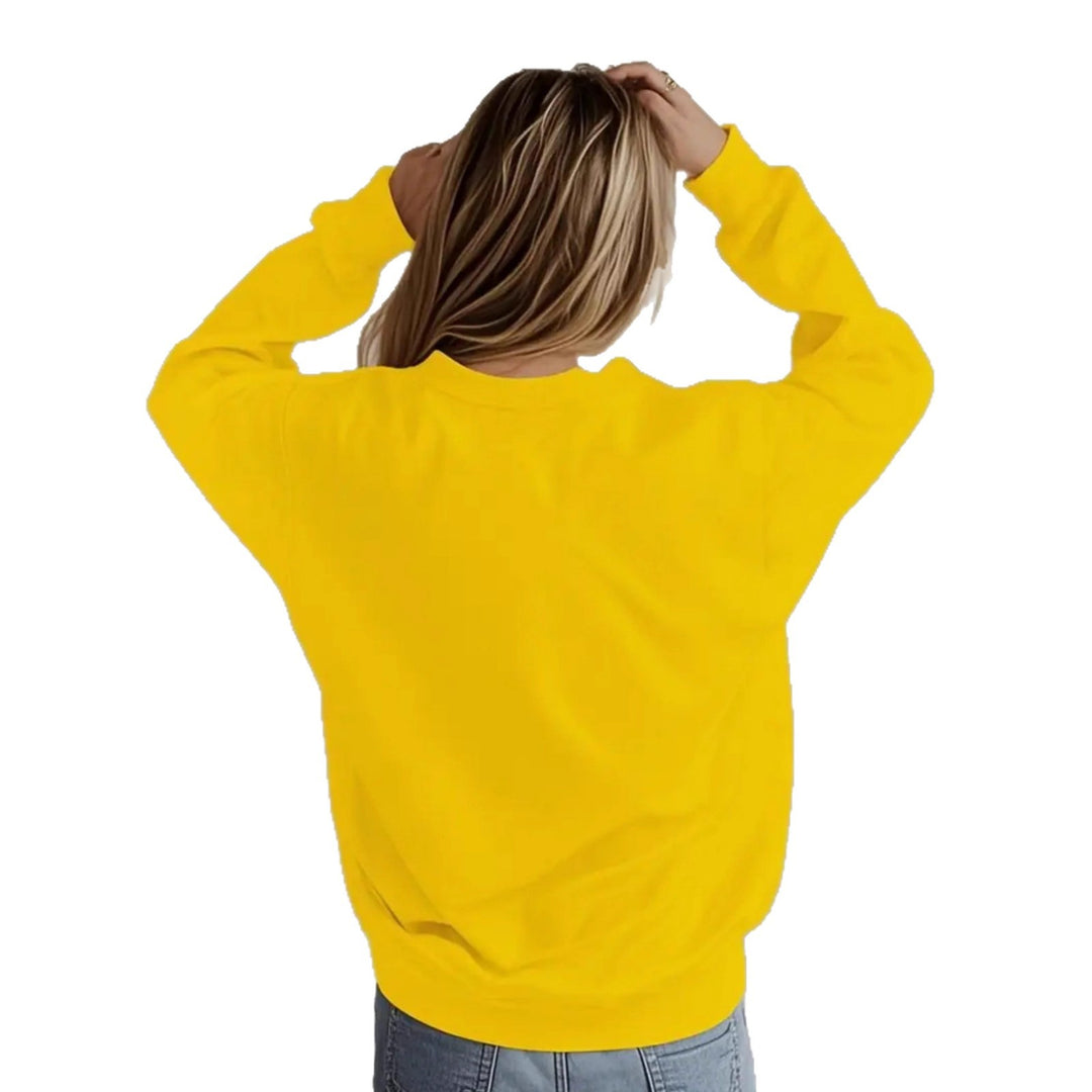 Damen Sweatshirt mit weichem Innenfutter und festlichem Weinmotiv Drune