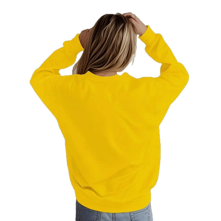 Damen Sweatshirt mit weichem Innenfutter und festlichem Weinmotiv Drune