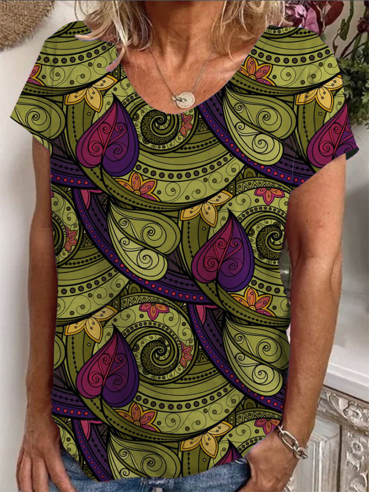 Damen T-Shirt mit einzigartigem Mandala-Design Drune