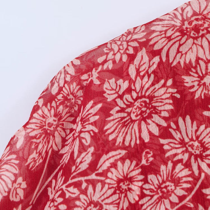 Damen Maxikleid mit floralen Details und femininem Schnitt Drune