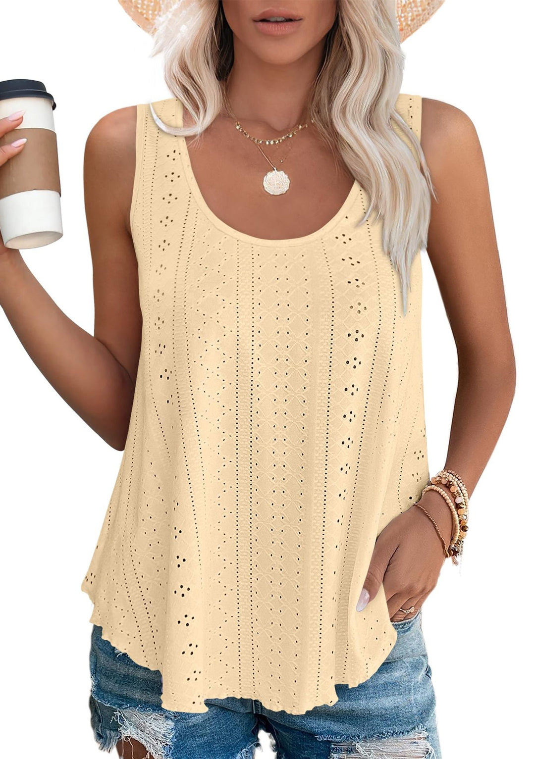 Drune | Rundhalsausschnitt Locker Ärmellos Tanktop