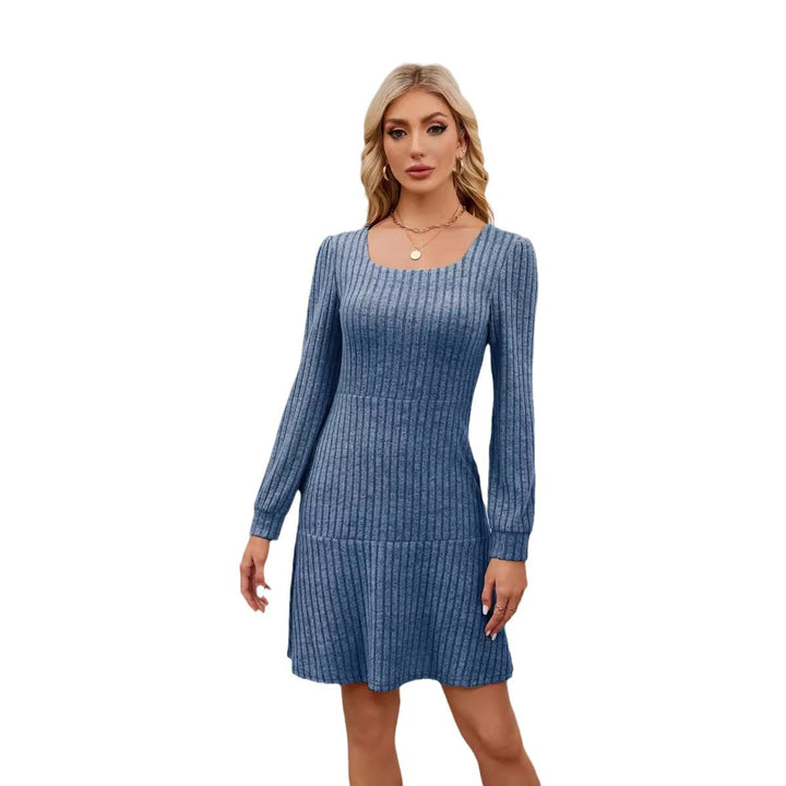 Damen gestricktes Midikleid Drune