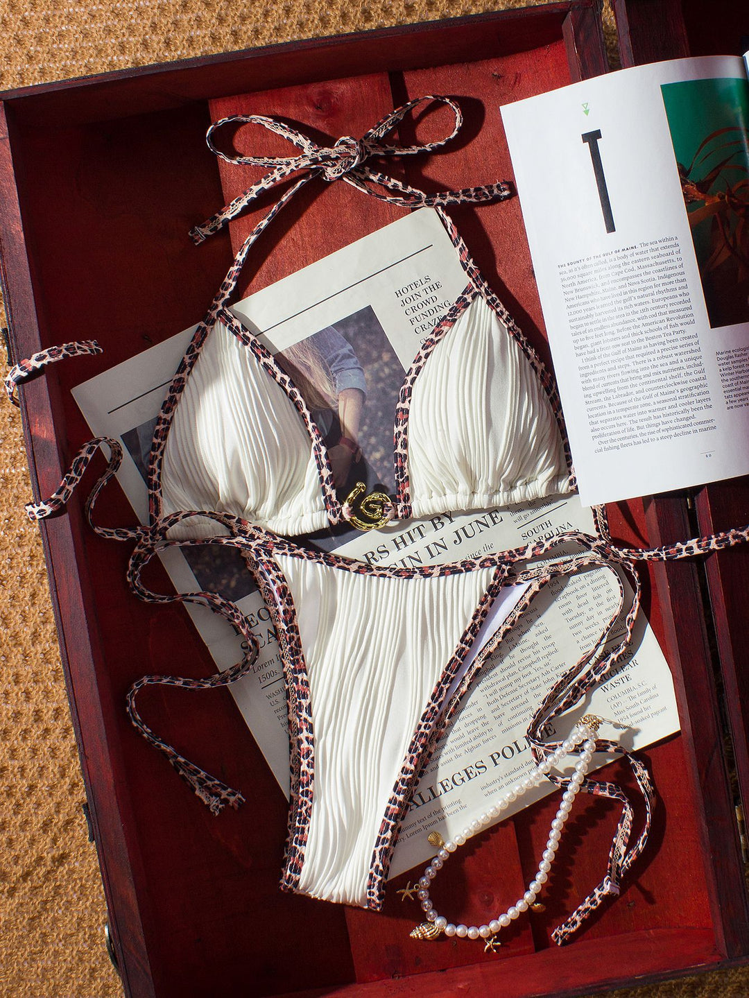 Damen Triangel-Bikini mit feuchtigkeitsabweisenden Eigenschaften und Rippendesign Drune