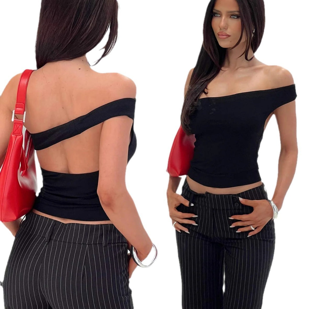 Damen Racerback Top mit tiefem V-Ausschnitt und elegantem Halterdesign Drune