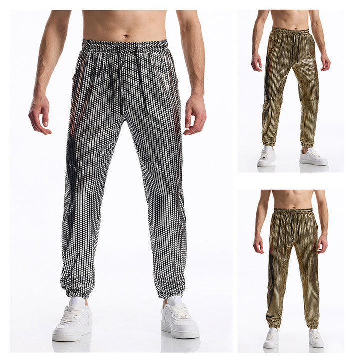 Herren atmungsaktive Jogginghose mit modernem Punktedesign Drune
