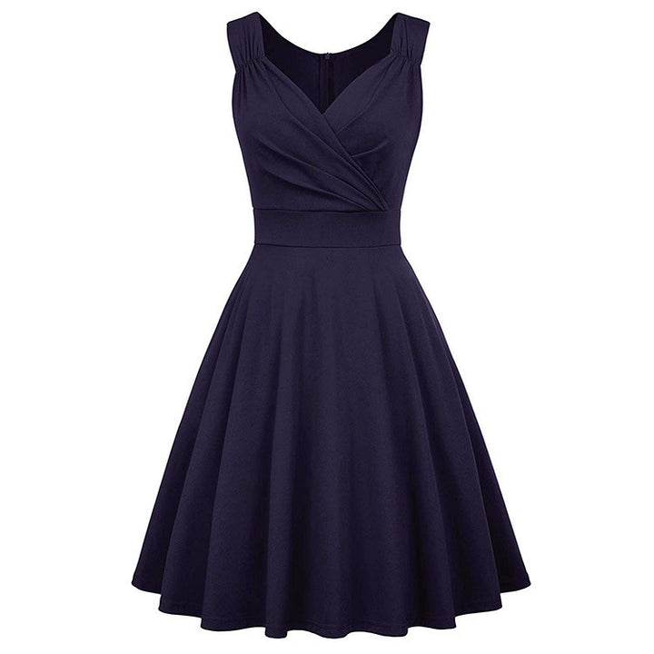 Damen A-Linien Kleid mit elegantem Wickeldesign und taillierter Silhouette Drune